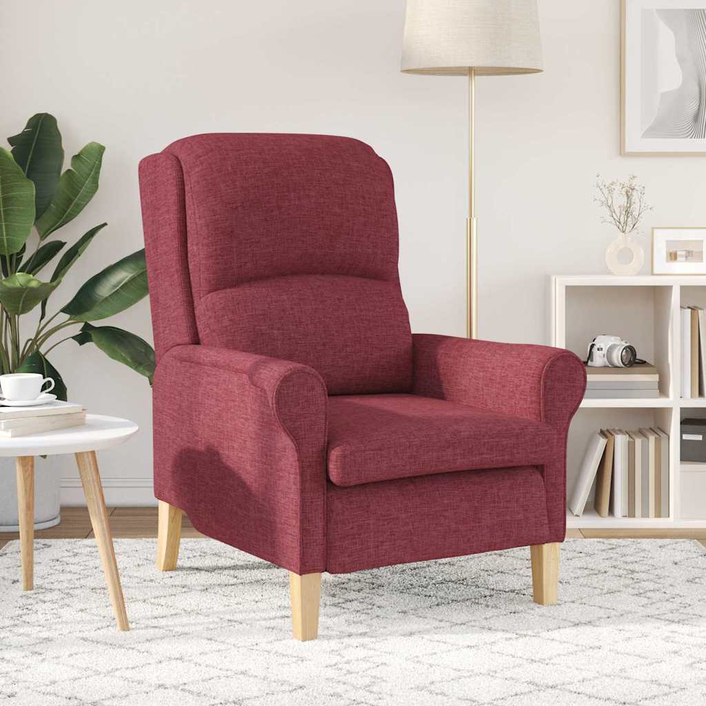 vidaXL Sessel Weinrot 76 x 94 x 102 cm Stoff