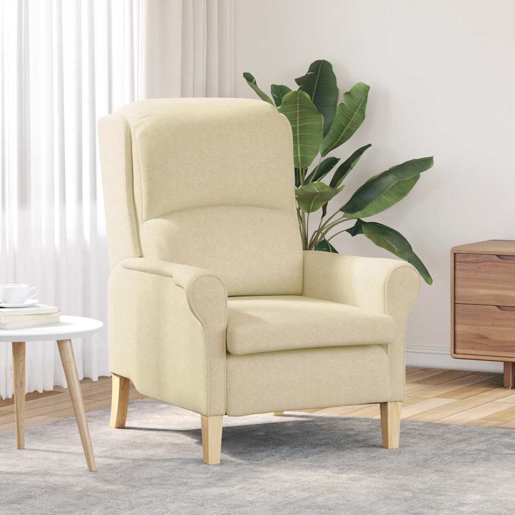 vidaXL Sessel Creme 76 x 94 x 102 cm Stoff
