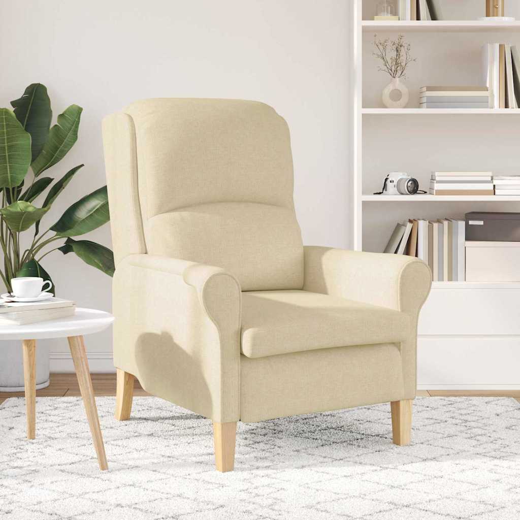 vidaXL Sessel Creme 76 x 94 x 102 cm Stoff