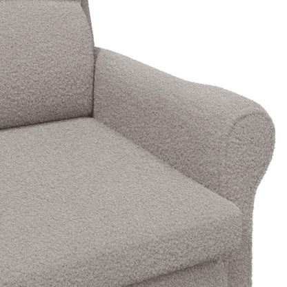 Sessel Hellgrau 76 x 94 x 102 cm Weiches Sherpa-Gewebe