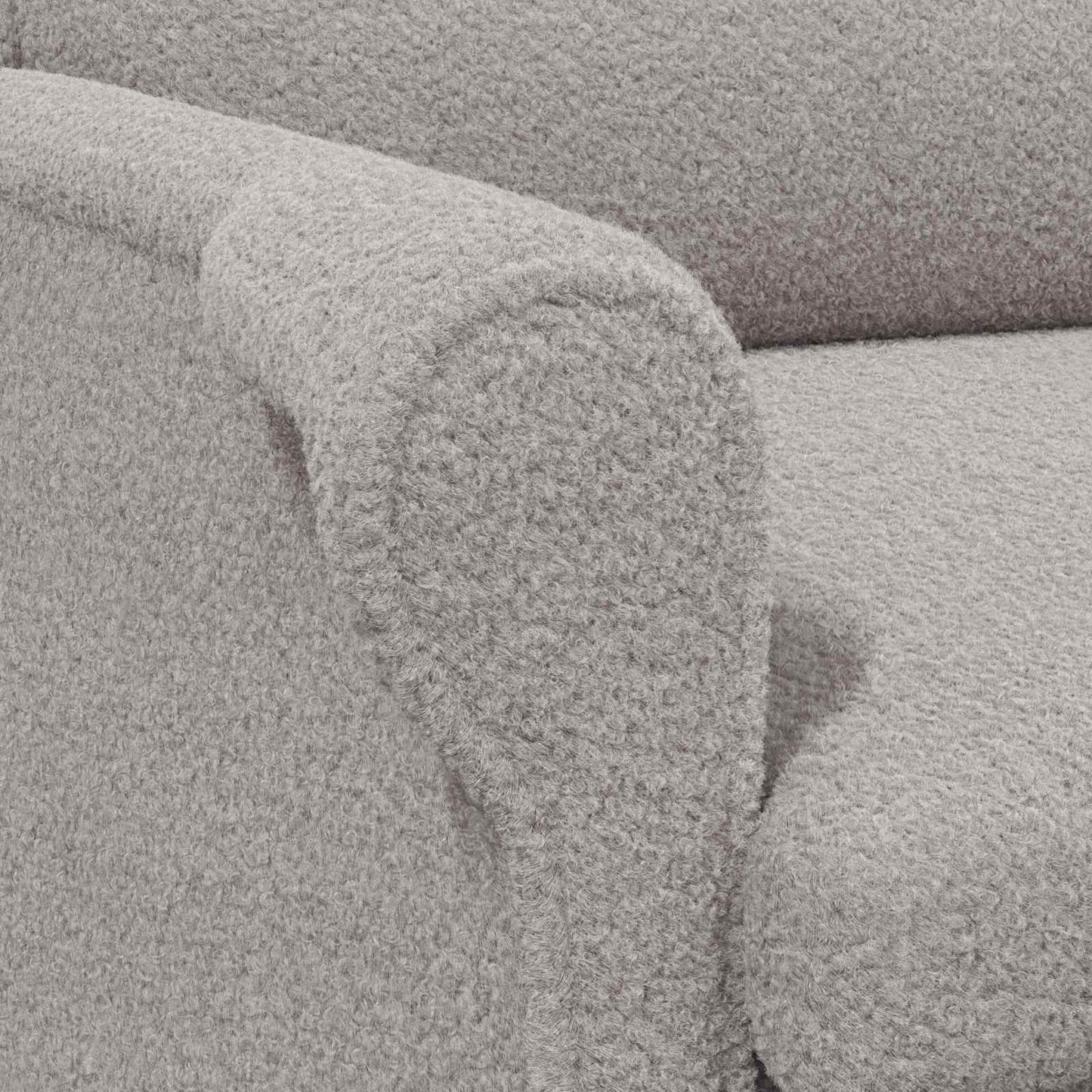 Sessel Hellgrau 76 x 94 x 102 cm Weiches Sherpa-Gewebe