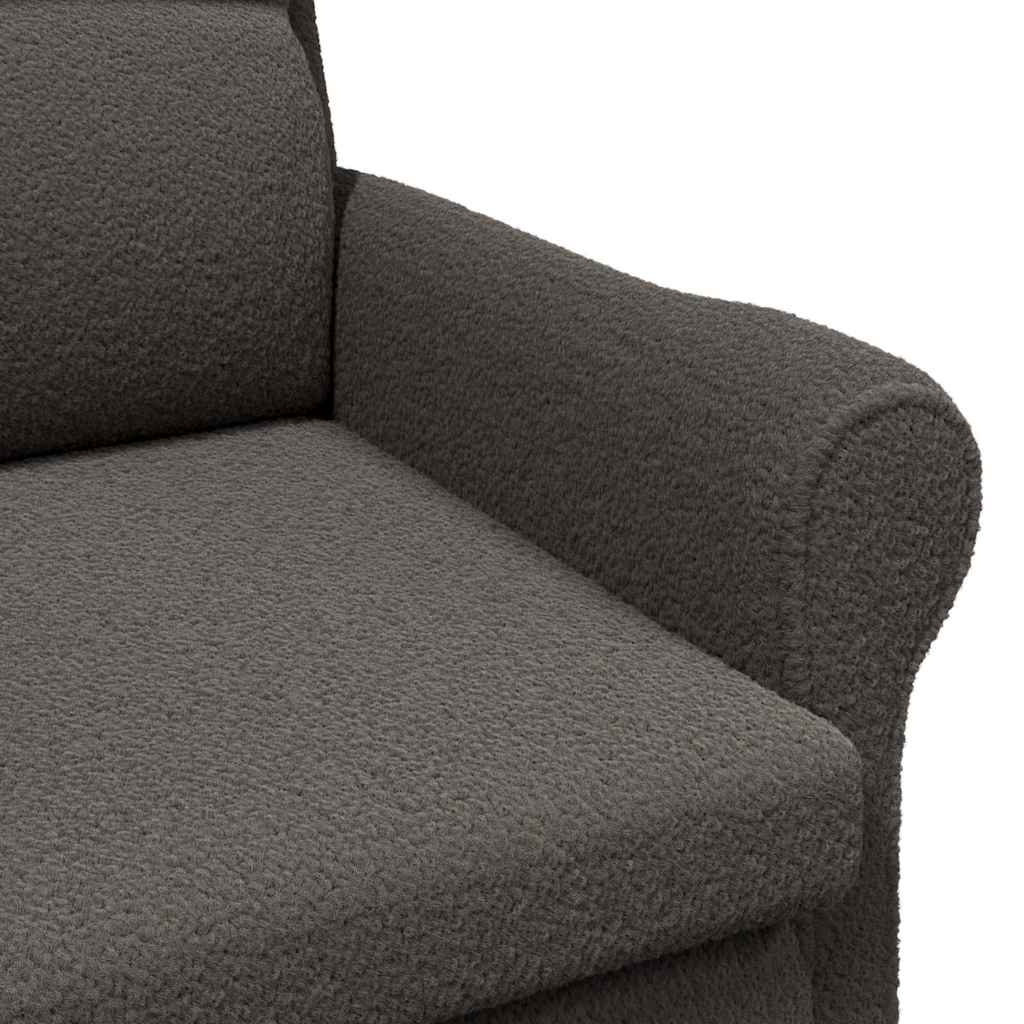 vidaXL Sessel Dunkelgrau 76 x 94 x 102 cm Weiches Sherpa-Gewebe