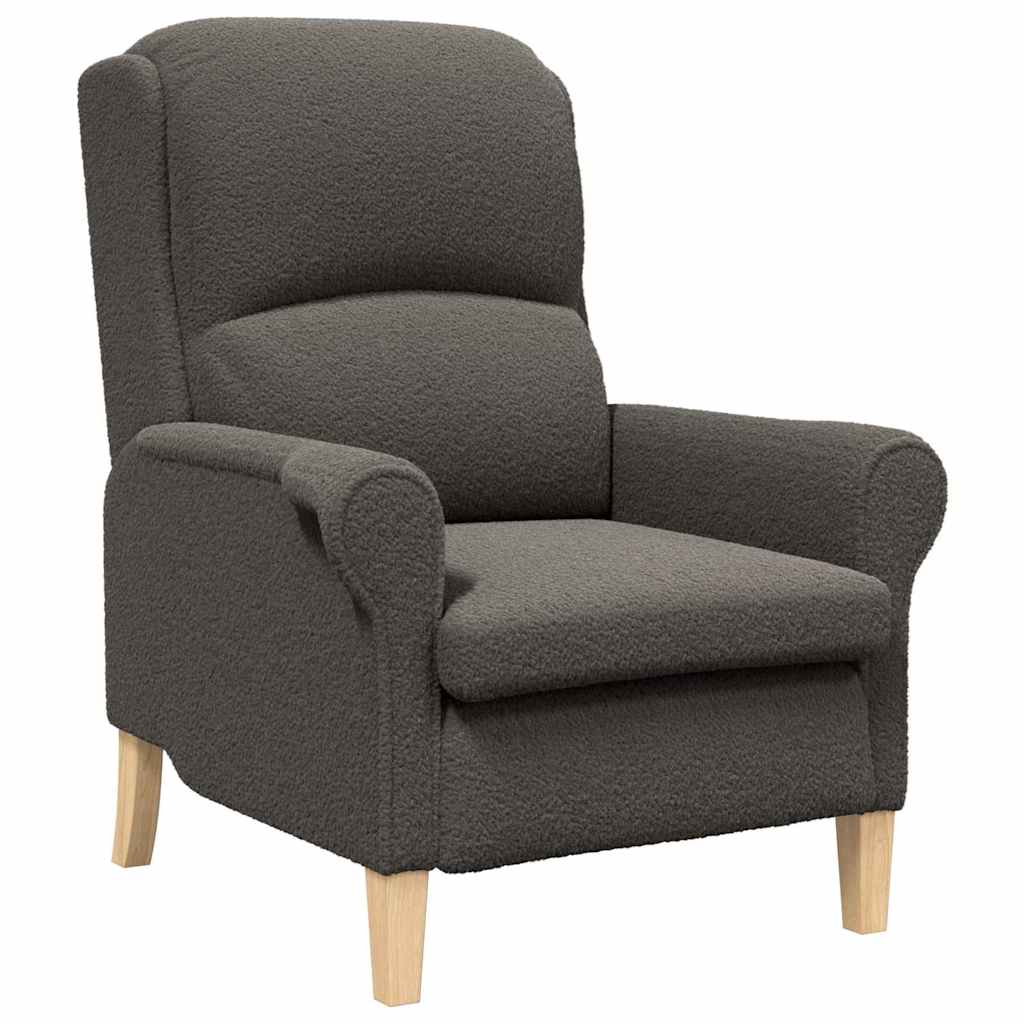 vidaXL Sessel Dunkelgrau 76 x 94 x 102 cm Weiches Sherpa-Gewebe