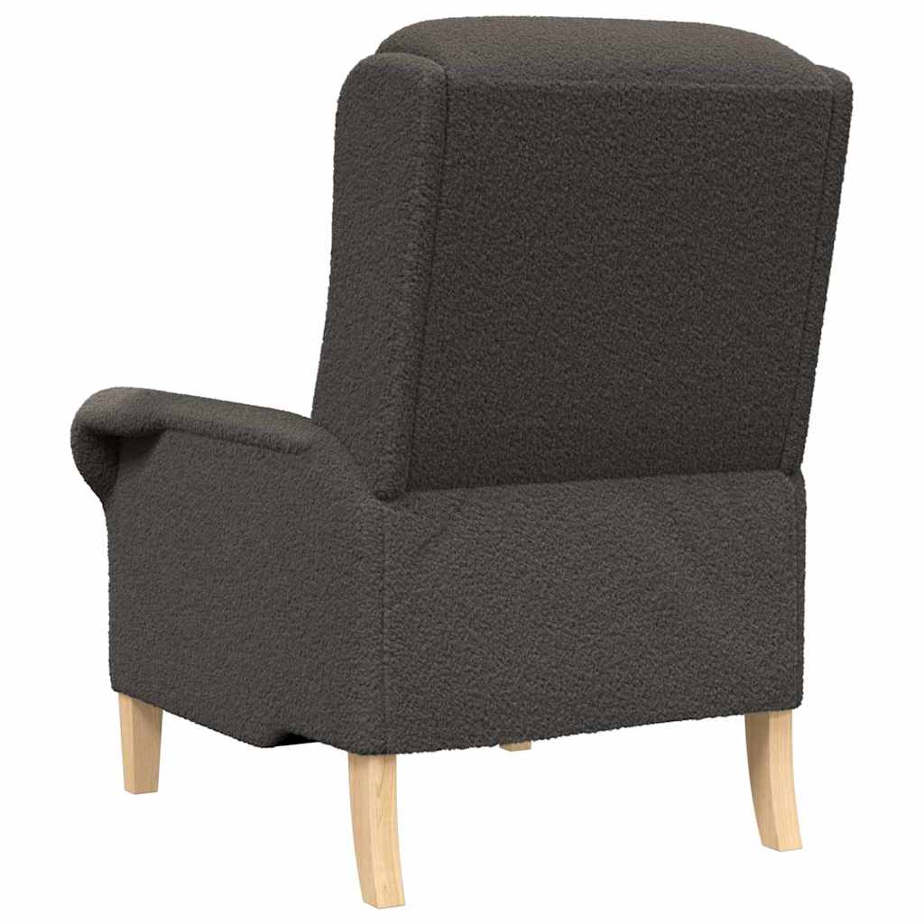 vidaXL Sessel Dunkelgrau 76 x 94 x 102 cm Weiches Sherpa-Gewebe