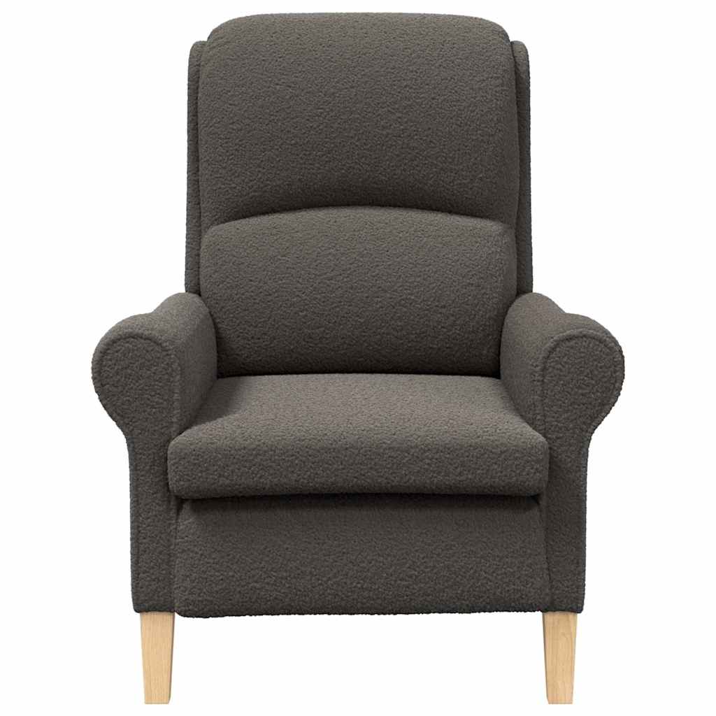 vidaXL Sessel Dunkelgrau 76 x 94 x 102 cm Weiches Sherpa-Gewebe