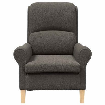 vidaXL Sessel Dunkelgrau 76 x 94 x 102 cm Weiches Sherpa-Gewebe