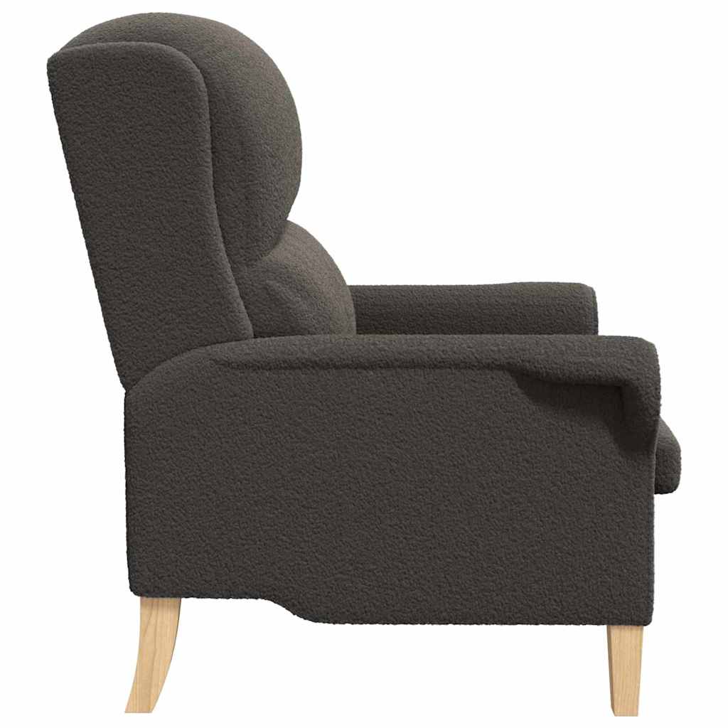 vidaXL Sessel Dunkelgrau 76 x 94 x 102 cm Weiches Sherpa-Gewebe
