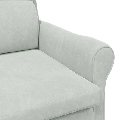 vidaXL Sessel Hellgrau 76 x 94 x 102 cm Samt
