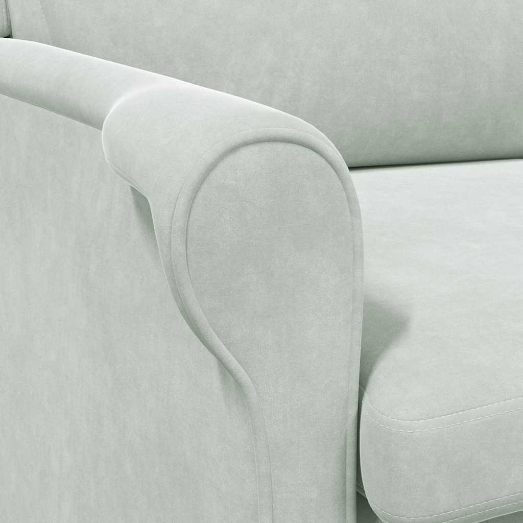 vidaXL Sessel Hellgrau 76 x 94 x 102 cm Samt