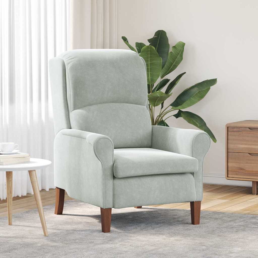 vidaXL Sessel Hellgrau 76 x 94 x 102 cm Samt