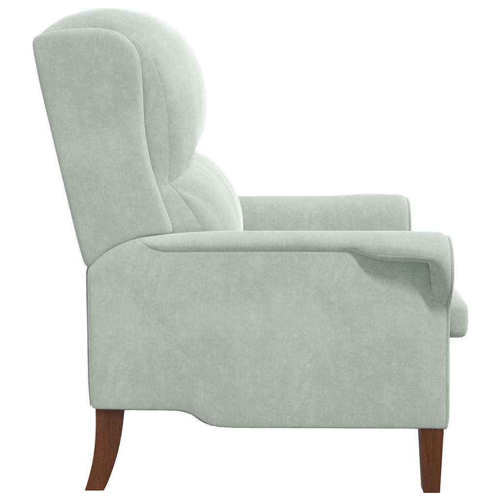 vidaXL Sessel Hellgrau 76 x 94 x 102 cm Samt
