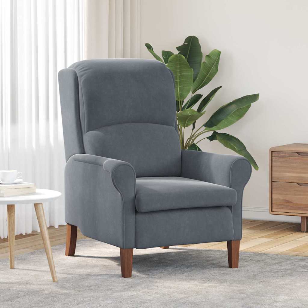 vidaXL Sessel Dunkelgrau 76 x 94 x 102 cm Samt