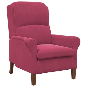 vidaXL Sessel Weinrot 76 x 94 x 102 cm Samt