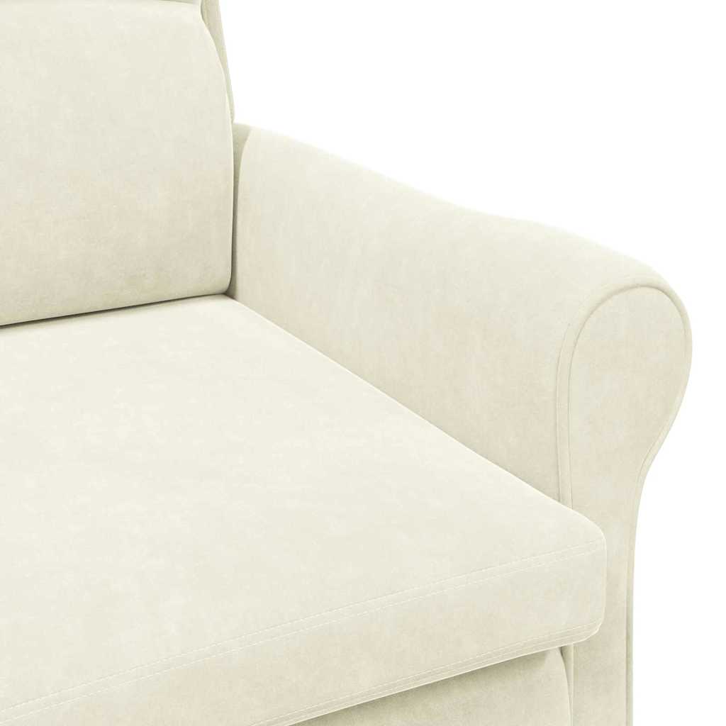 vidaXL Sessel Creme 76 x 94 x 102 cm Samt