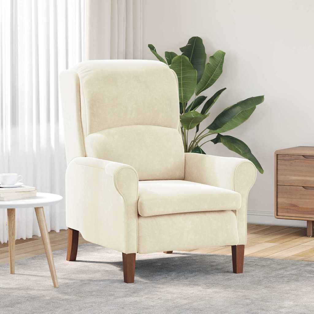 vidaXL Sessel Creme 76 x 94 x 102 cm Samt