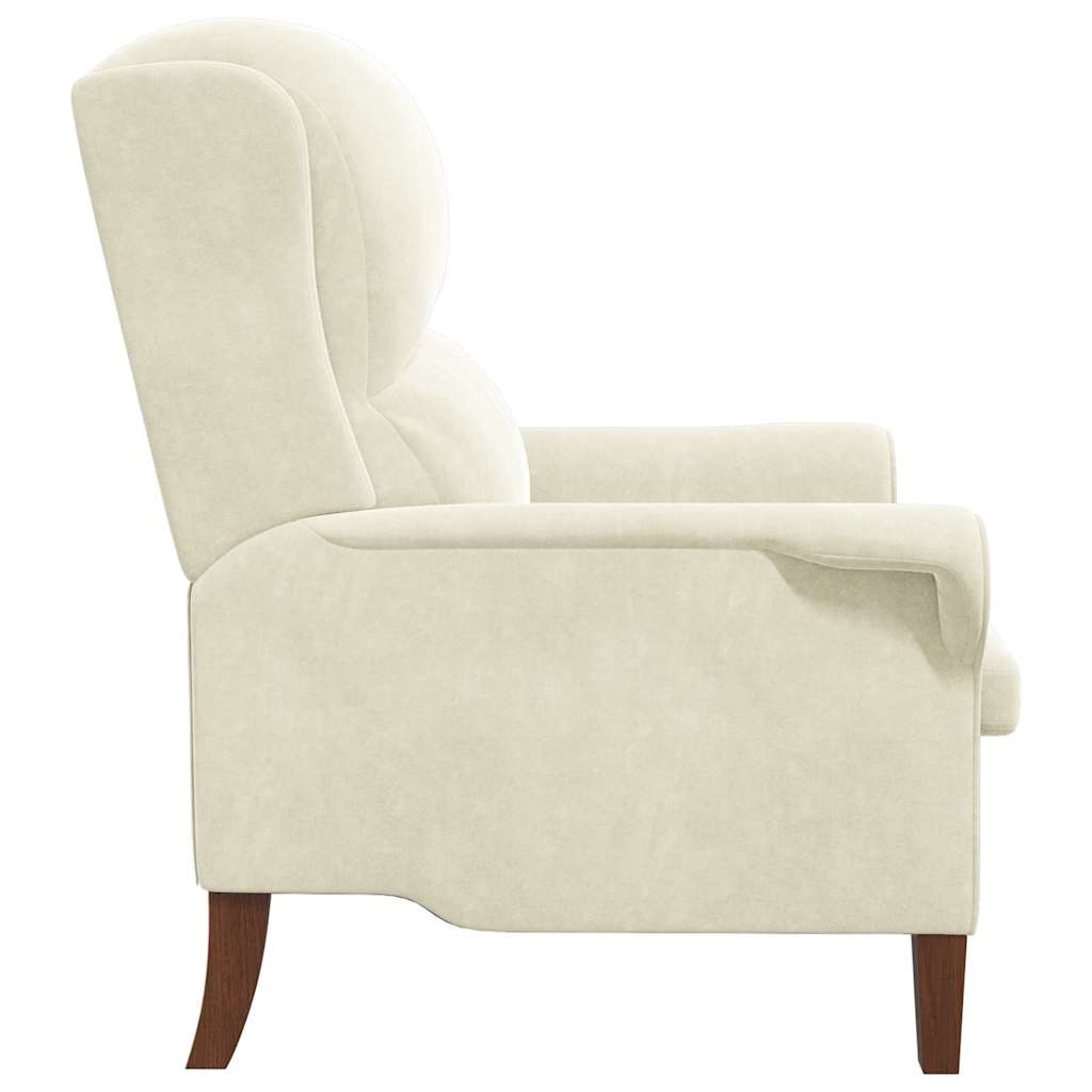 vidaXL Sessel Creme 76 x 94 x 102 cm Samt