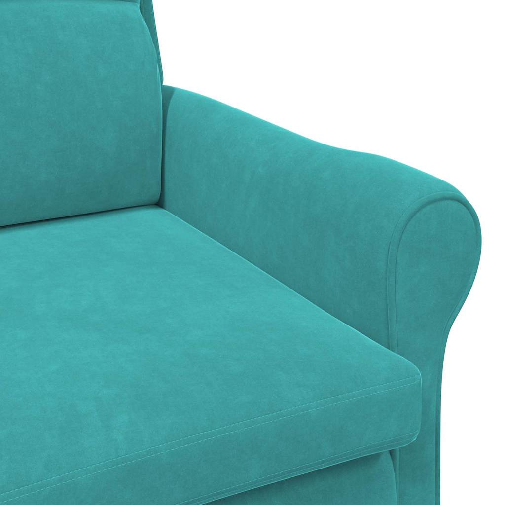 vidaXL Sessel Türkis 76 x 94 x 102 cm Samt
