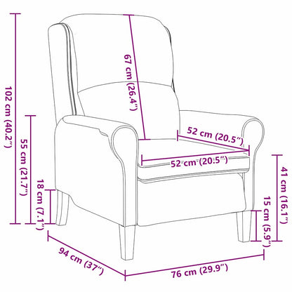 vidaXL Sessel Armeegrün 76 x 94 x 102 cm Kunstleder