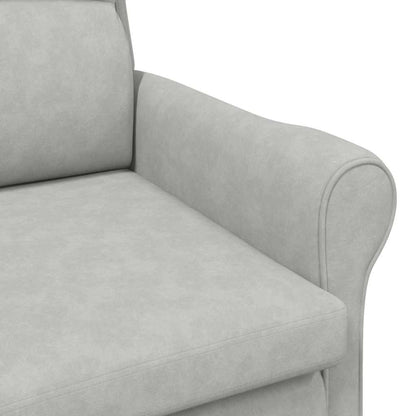 vidaXL Sessel Hellgrau 76 x 94 x 102 cm Mikrofaser