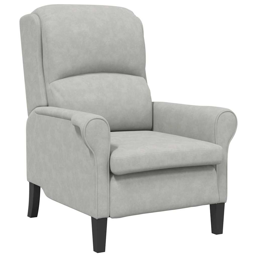 vidaXL Sessel Hellgrau 76 x 94 x 102 cm Mikrofaser