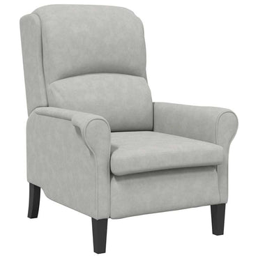 vidaXL Sessel Hellgrau 76 x 94 x 102 cm Mikrofaser