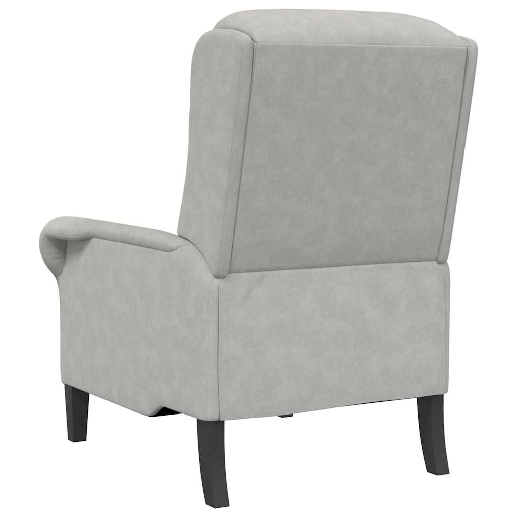 vidaXL Sessel Hellgrau 76 x 94 x 102 cm Mikrofaser