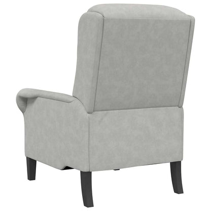 vidaXL Sessel Hellgrau 76 x 94 x 102 cm Mikrofaser