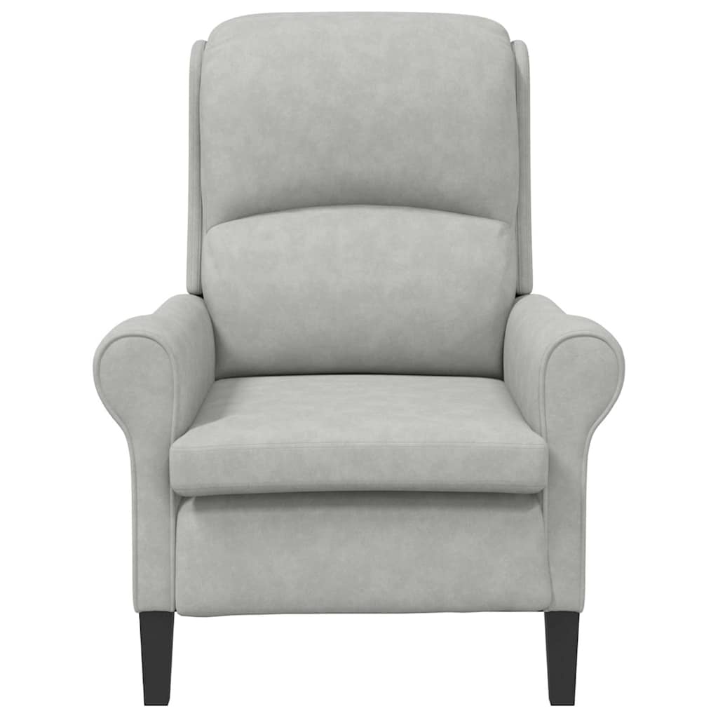 vidaXL Sessel Hellgrau 76 x 94 x 102 cm Mikrofaser
