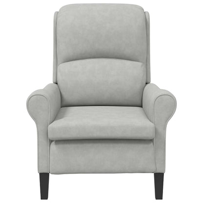vidaXL Sessel Hellgrau 76 x 94 x 102 cm Mikrofaser