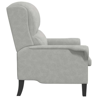 vidaXL Sessel Hellgrau 76 x 94 x 102 cm Mikrofaser