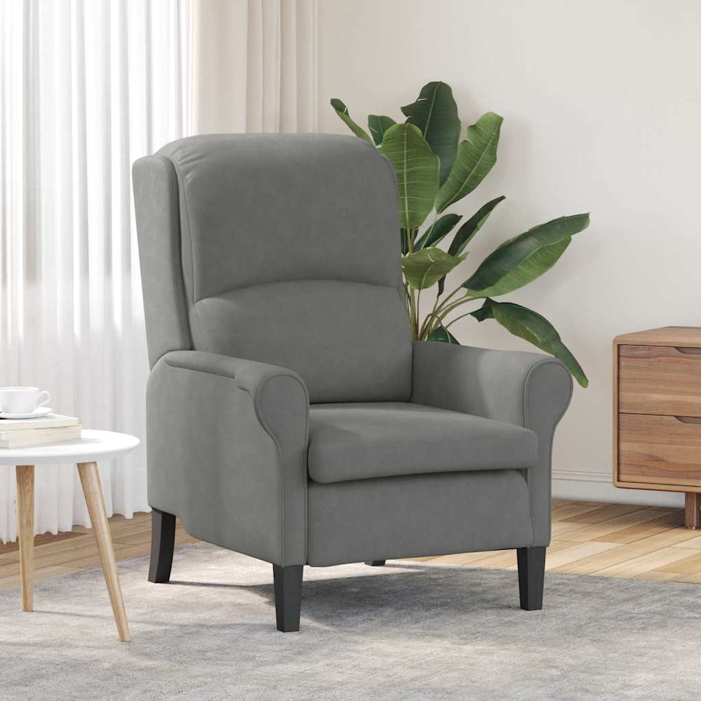 vidaXL Sessel Dunkelgrau 76 x 94 x 102 cm Mikrofaser