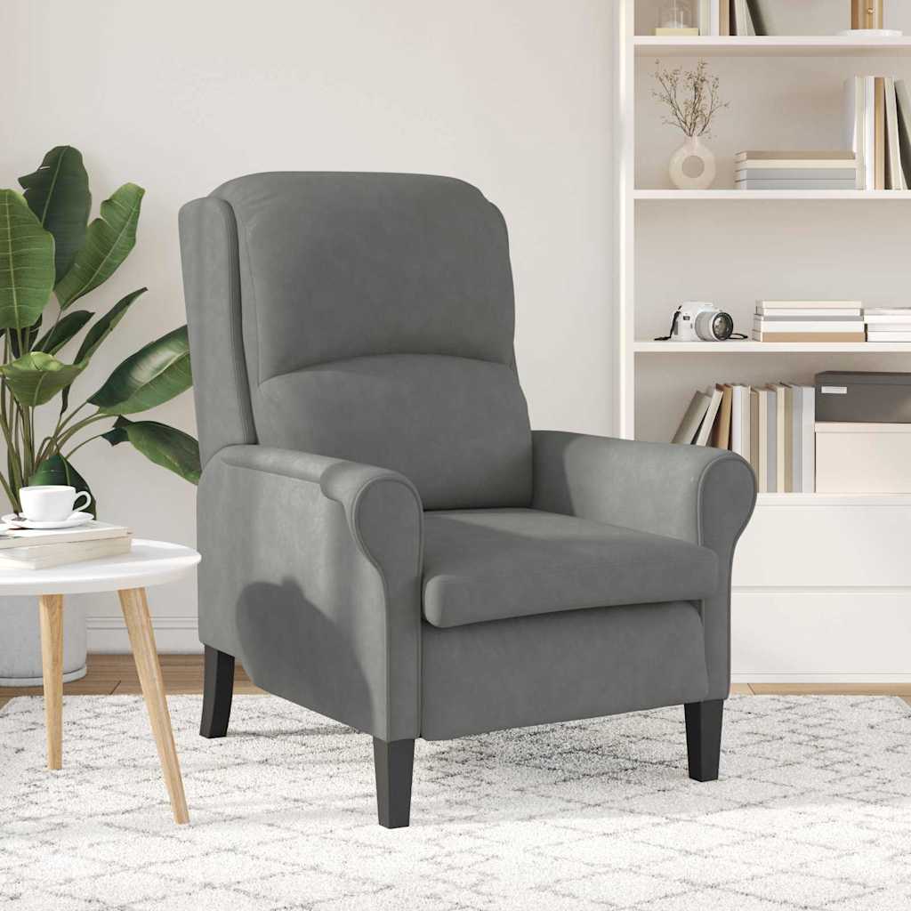 vidaXL Sessel Dunkelgrau 76 x 94 x 102 cm Mikrofaser