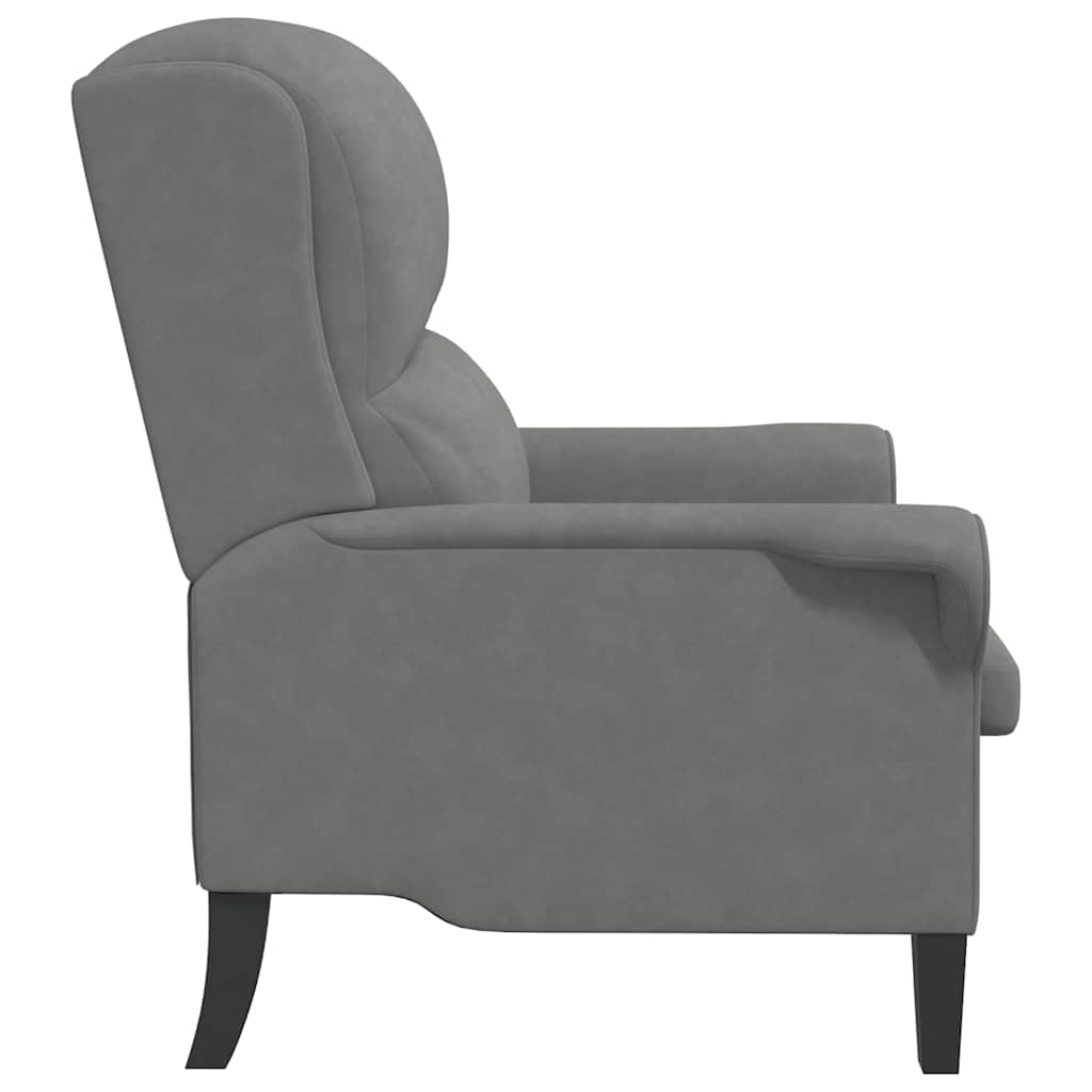 vidaXL Sessel Dunkelgrau 76 x 94 x 102 cm Mikrofaser