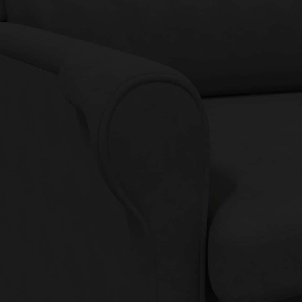 vidaXL Fauteuil Noir 76 x 94 x 102 cm Microfibre