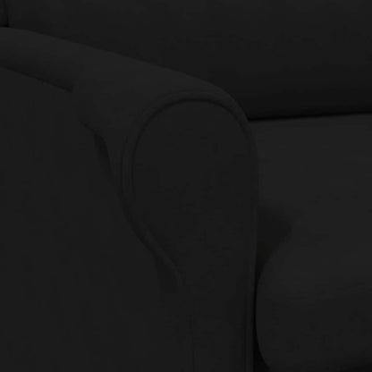vidaXL Fauteuil Noir 76 x 94 x 102 cm Microfibre