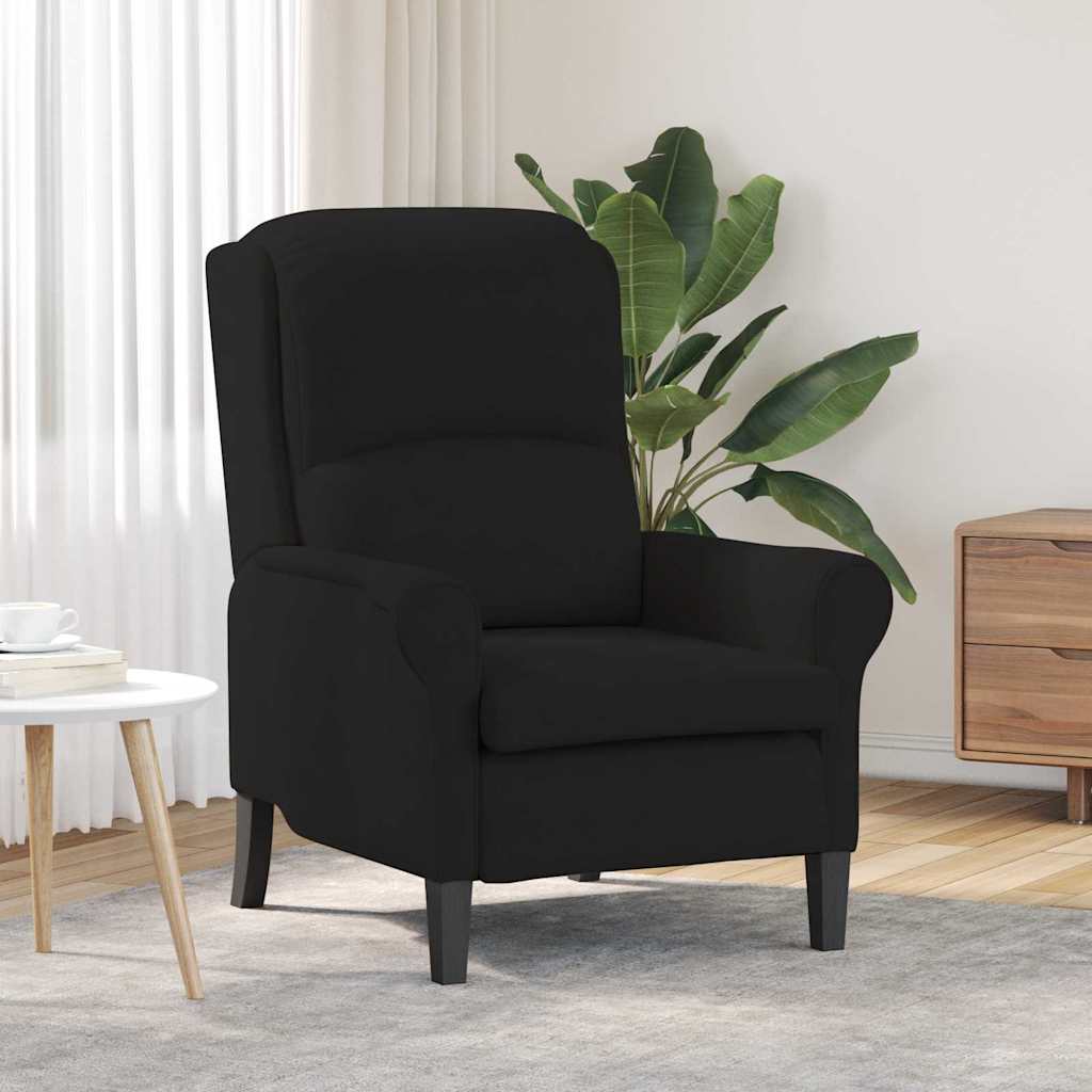 vidaXL Fauteuil Noir 76 x 94 x 102 cm Microfibre