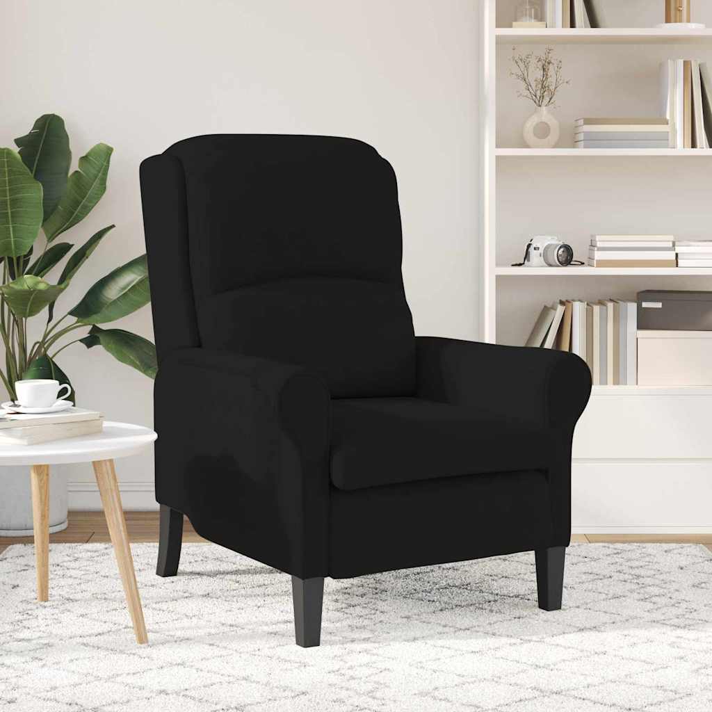 vidaXL Fauteuil Noir 76 x 94 x 102 cm Microfibre
