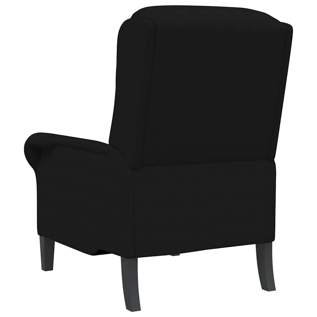 vidaXL Fauteuil Noir 76 x 94 x 102 cm Microfibre