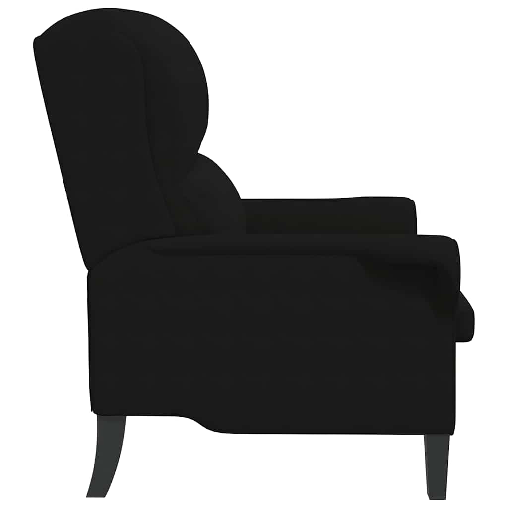 vidaXL Fauteuil Noir 76 x 94 x 102 cm Microfibre