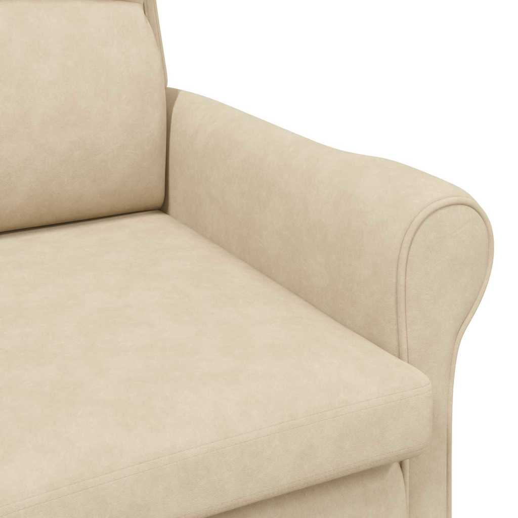 vidaXL Fauteuil Crème 76 x 94 x 102 cm Microfibre