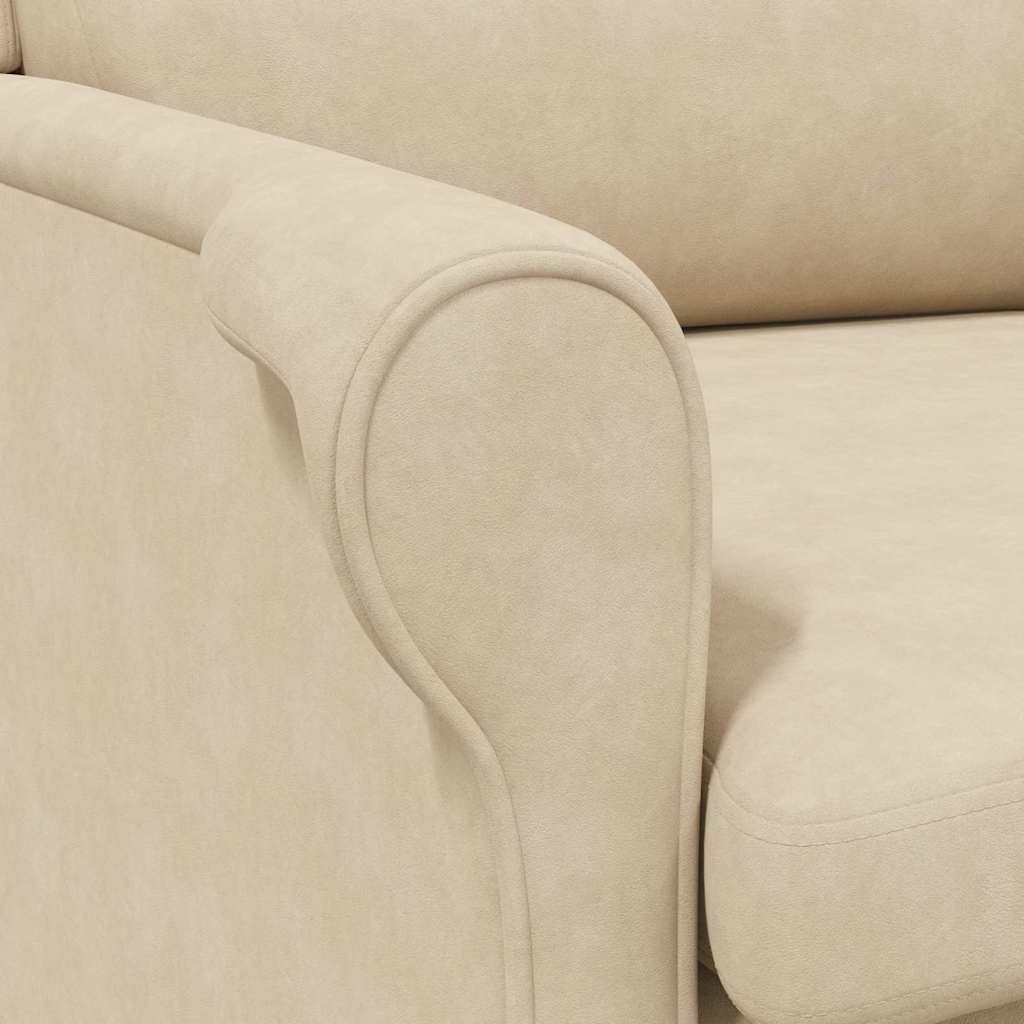 vidaXL Fauteuil Crème 76 x 94 x 102 cm Microfibre