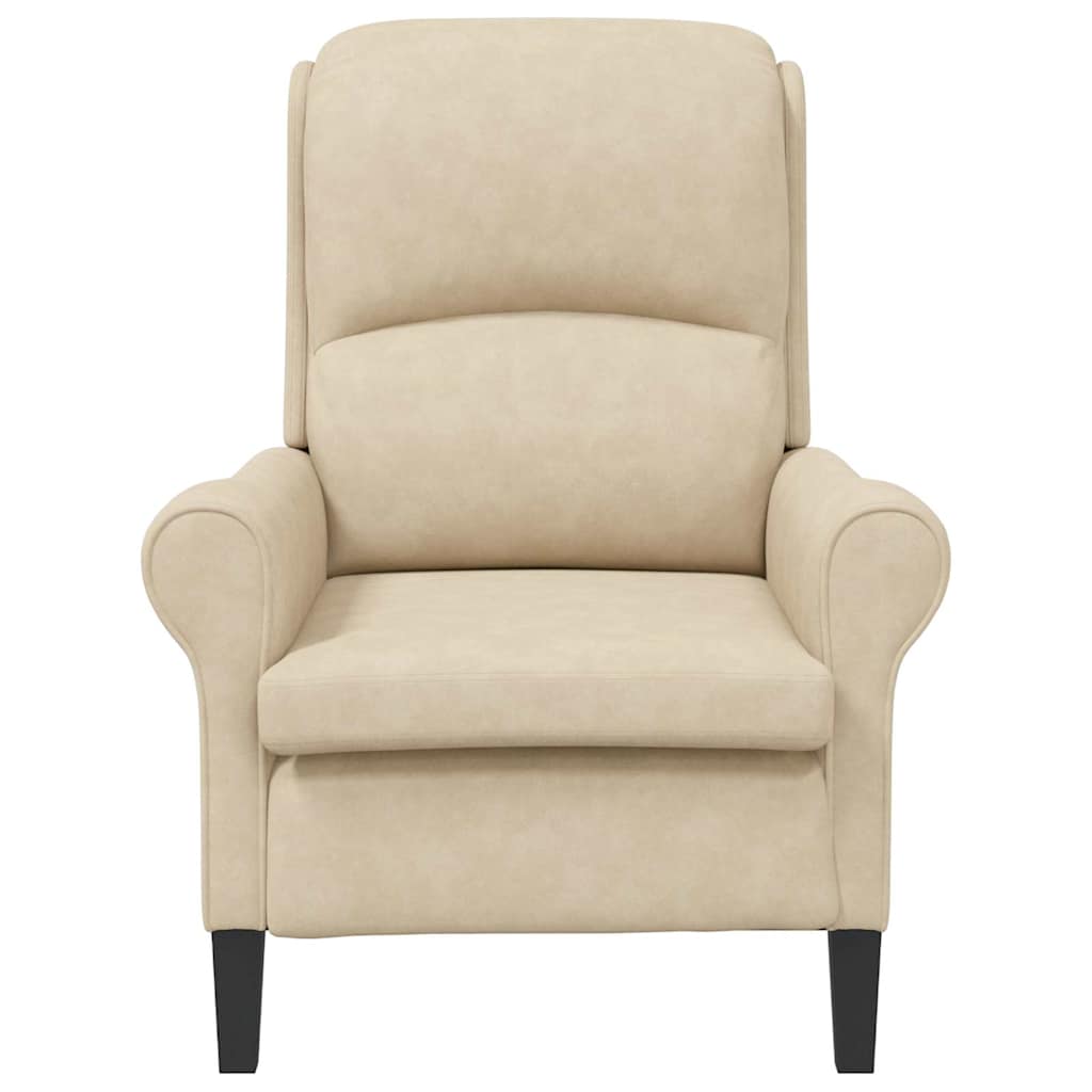 vidaXL Fauteuil Crème 76 x 94 x 102 cm Microfibre