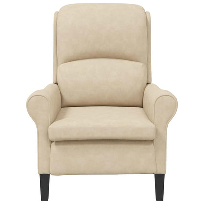 vidaXL Fauteuil Crème 76 x 94 x 102 cm Microfibre