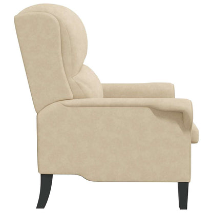 vidaXL Fauteuil Crème 76 x 94 x 102 cm Microfibre