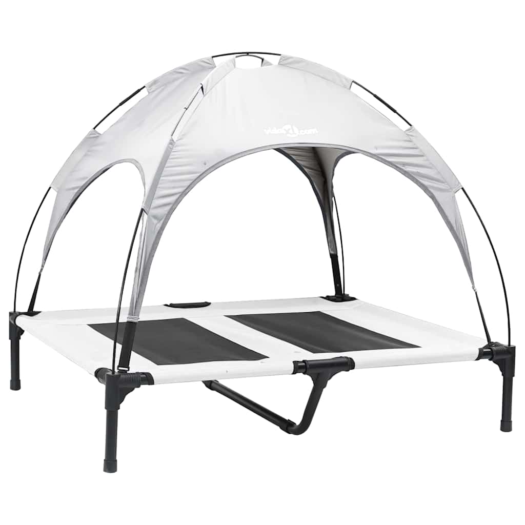 Hundebett Silber Grau 92 x 77 x 82,5 cm Stahl