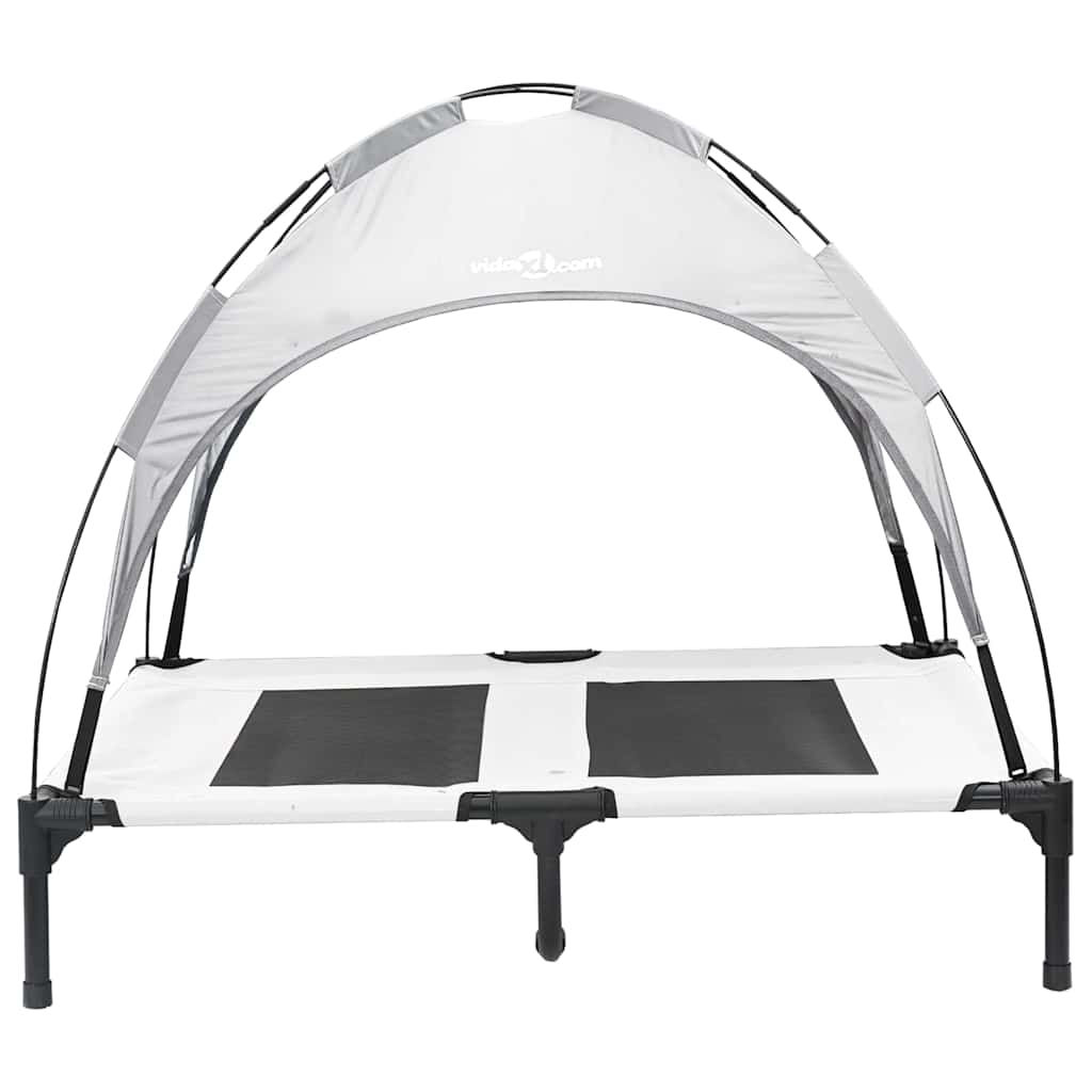 Hundebett Silber Grau 92 x 77 x 82,5 cm Stahl