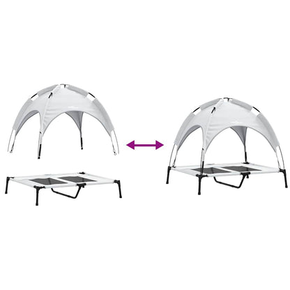 Hundebett Silber Grau 92 x 77 x 82,5 cm Stahl