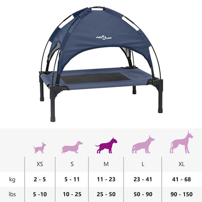 Hundebett Marineblau 76 x 62 x 70,5 cm Stahl