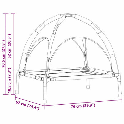 Hundebett Marineblau 76 x 62 x 70,5 cm Stahl