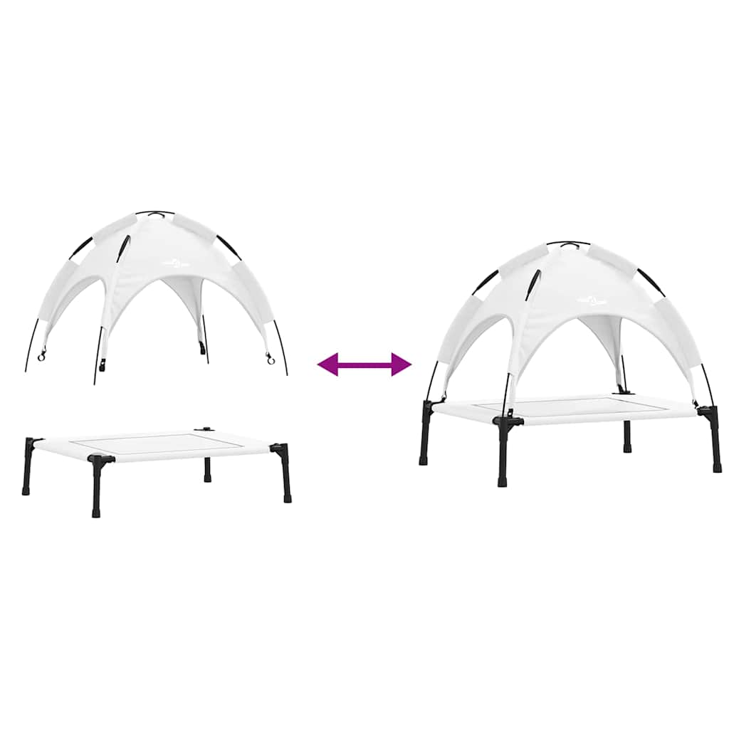 Hundebett Silber Grau 63 x 49,5 x 60 cm Stahl